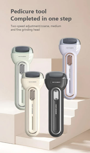 Beige Electric Foot Grinder With Usb Charging Dual Speed Callus Remover For Smooth Exfoliated Feet Foot Creams & Treatments