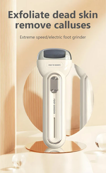Beige Electric Foot Grinder With Usb Charging Dual Speed Callus Remover For Smooth Exfoliated Feet Foot Creams & Treatments