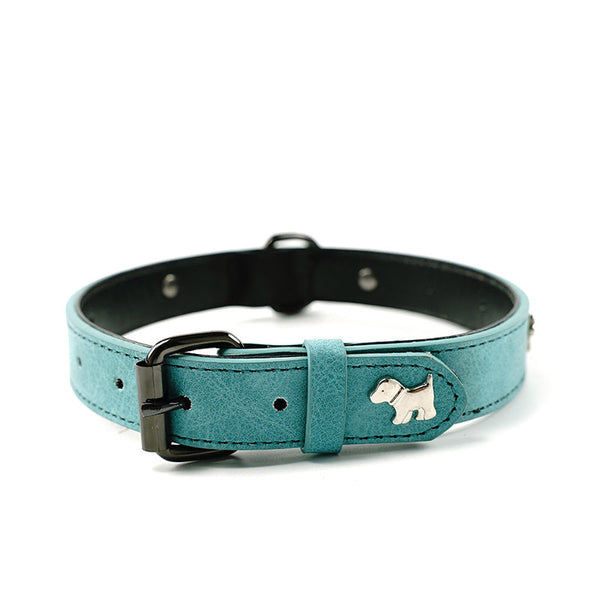 Elosung 2 Pcs Soft Leather Dog Collar For Medium/Large Dogs Durable & Stylish (58*2.5Cm) Dog Collars