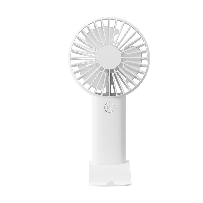 Elosung Usb Rechargeable Handheld Fan With Phone Stand 3 Speeds White 2 Pack Portable Fans