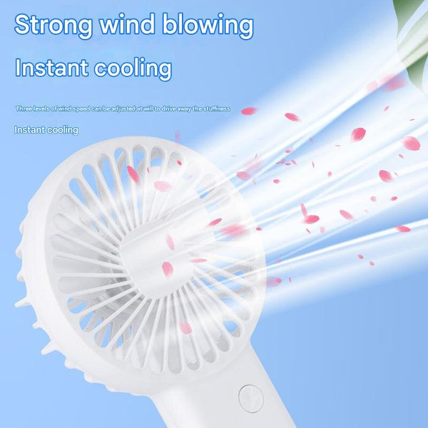 Elosung 2 Pcs Blue Cute Usb Rechargeable Handheld Fan Phone Stand Great For Summer Portable Fans