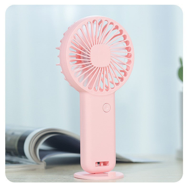 Elosung 2 Pcs Pink Cute Usb Rechargeable Handheld Fan Phone Stand Great For Summer Portable Fans