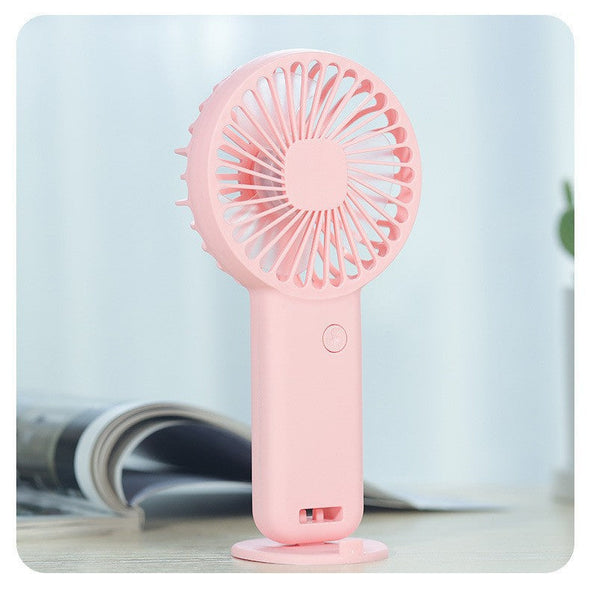 Elosung 2 Pcs Pink Cute Usb Rechargeable Handheld Fan Phone Stand Great For Summer Portable Fans