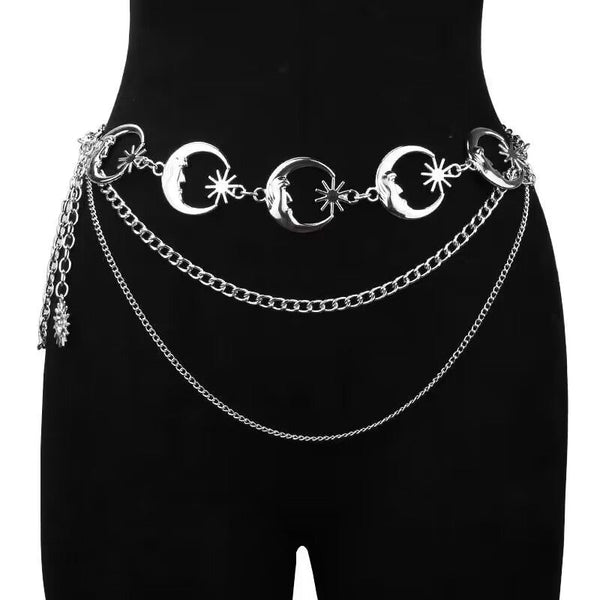 Veile Studios Elosung 2 Pcs Sun Flower Statement Body Chain Belt Women's Adjustable Waist Jewelry Style 3 Body Chains