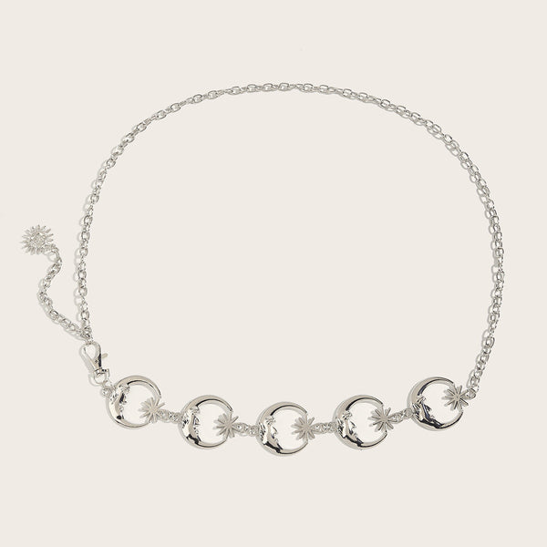 Veile Studios Elosung 2 Pcs Sun Flower Statement Body Chain Belt Women's Adjustable Waist Jewelry Style 4 Body Chains