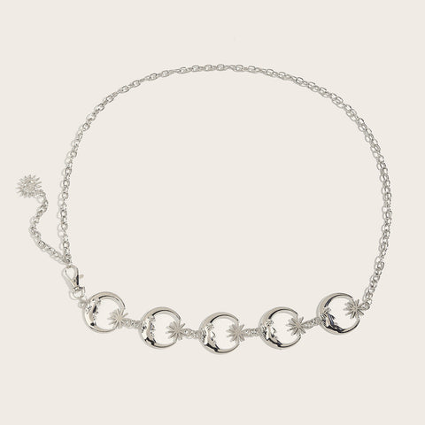 Veile Studios Elosung 2 Pcs Sun Flower Statement Body Chain Belt Women's Adjustable Waist Jewelry Style 4 Body Chains