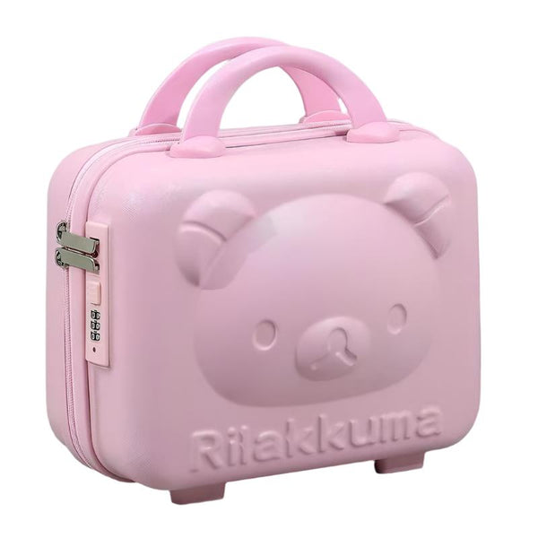 Elosung Bear Makeup Box Pink With A Password Lock Makeup Bags & Cases