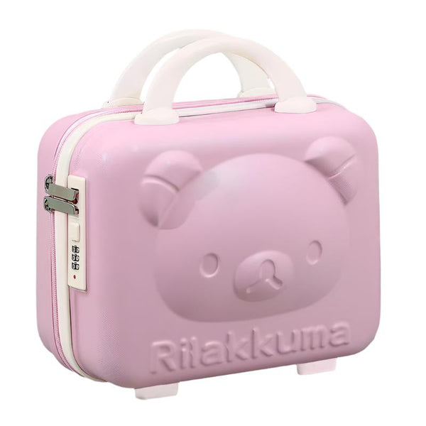 Elosung Bear Makeup Box White Pink (With A Password Lock) Makeup Bags & Cases