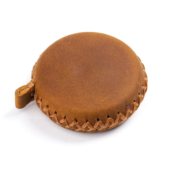 Elosung 2 Pcs Brown Hand Stitched Leather Tape Measure Compact & Stylish Measuring Tool Measuring Tapes