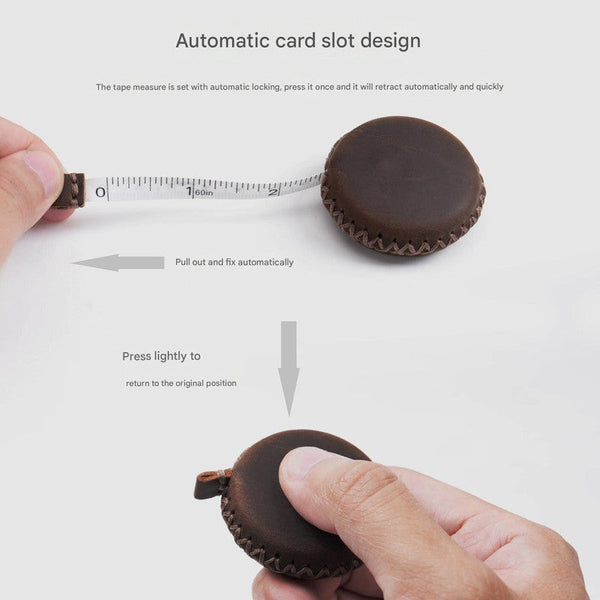 Elosung 2 Pcs Blue Hand Stitched Leather Tape Measure Compact & Stylish Measuring Tool Measuring Tapes