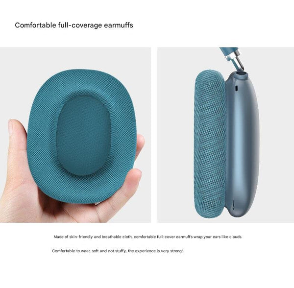 Black Bluetooth Over Ear Mesh Headband, Wireless, Rotatable Earcups Headphones