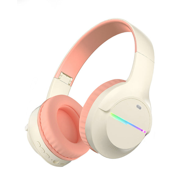 Pink Wireless Gaming With Lights Foldable Design, 40Mm Drivers, Comfortable Headphones