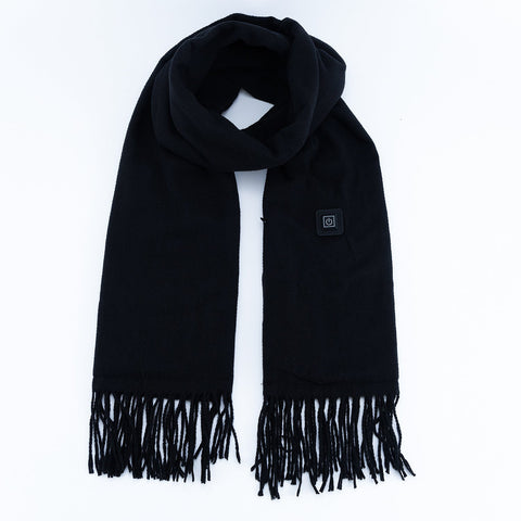Black Heated Scarf Electric Warming Scarf Winter Outdoor Essential (Without Power Bank) Scarves & Wraps