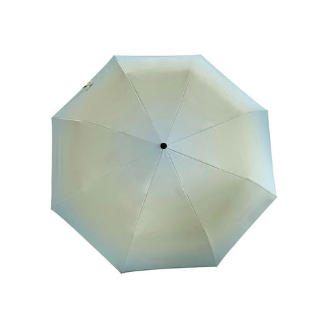 Blue Gradient Automatic Folding Umbrella Sun & Rain Protection For Women Umbrellas