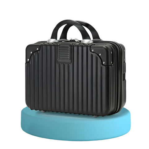 Elosung Retro 14 Inch Hand Made Makeup Box Harmful Black (No Lock) Makeup Bags & Cases