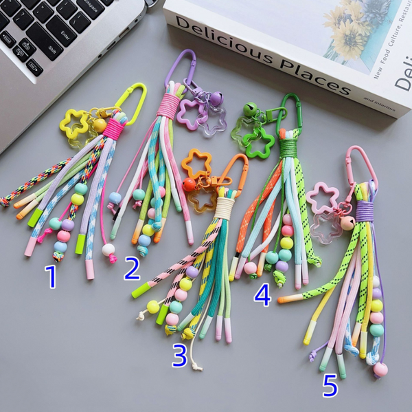 Elosung 5 Unique Colorful Cell Phone Straps Dopamine Lanyard Straps & Charms