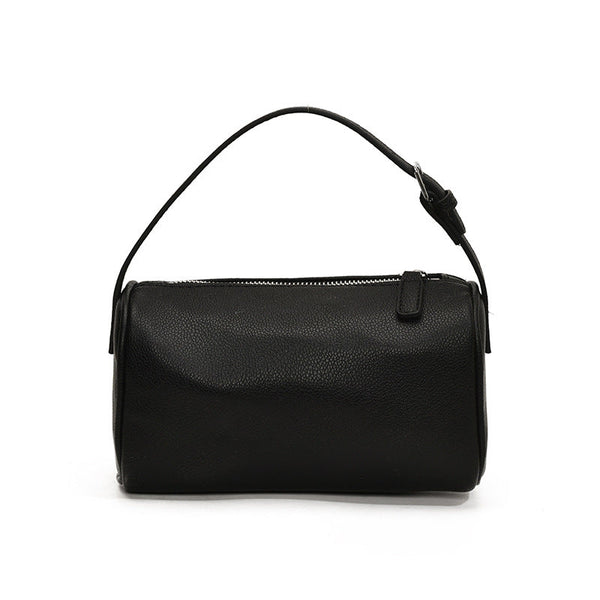 Black Minimalist Shoulder Bag High End Cylindrical Design Women's Bags & Handbags