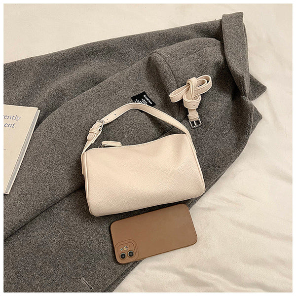 Beige Minimalist Shoulder Bag High End Cylindrical Design Women's Bags & Handbags