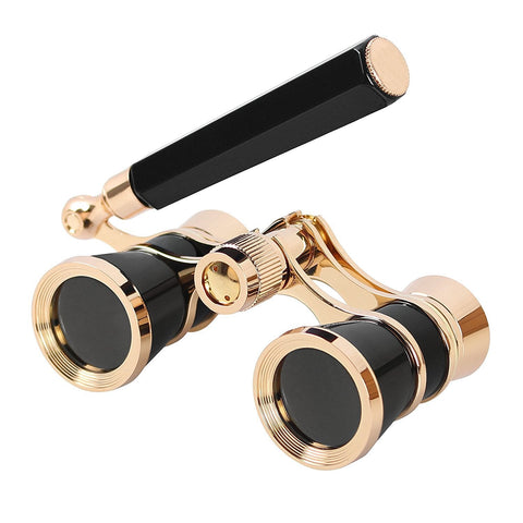 Black Elegant Theatre Binoculars Portable & Stylish Handheld Opera Glasses (Focal Length: 100Mm) Binoculars & Monoculars
