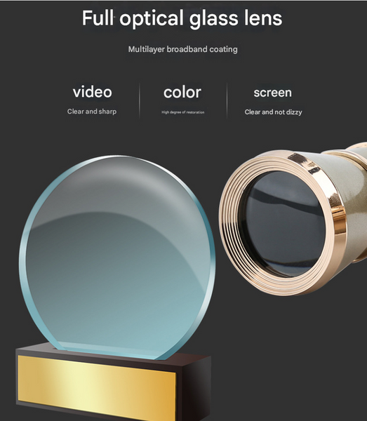 Champagne Gold Elegant Theatre Binoculars Portable & Stylish Handheld Opera Glasses (Focal Length: 200Mm) Binoculars & Monoculars