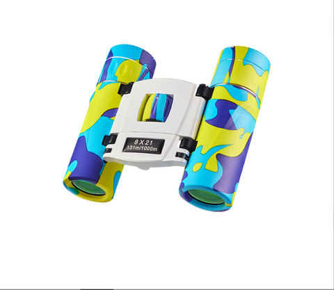 Yellowish Blue Mini Pocket Binoculars 8X21 High Power Colorful For Kids Binoculars & Monoculars