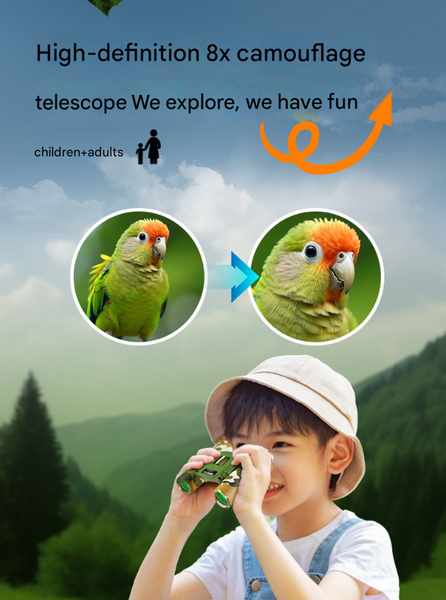 Yellowish Blue Mini Pocket Binoculars 8X21 High Power Colorful For Kids Binoculars & Monoculars