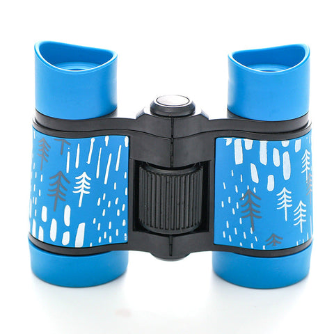 Elosung 2 Pcs Blue Kids Binoculars Rubber Grip Tree Pattern Binoculars & Monoculars