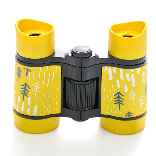 Elosung 2 Pcs Yellow Kids Binoculars With Rubber Grip And Tree Pattern For Outdoor Fun Binoculars & Monoculars