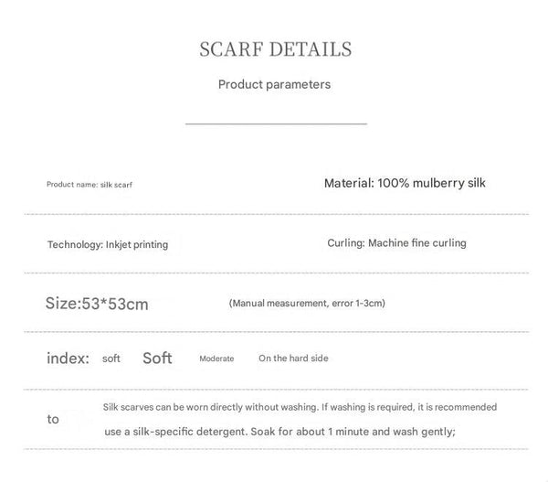 Elosung 1 Sets Of Green Pure Silk Scarf Elegant Flower Design Square Handkerchief (Style 11) Scarves & Wraps