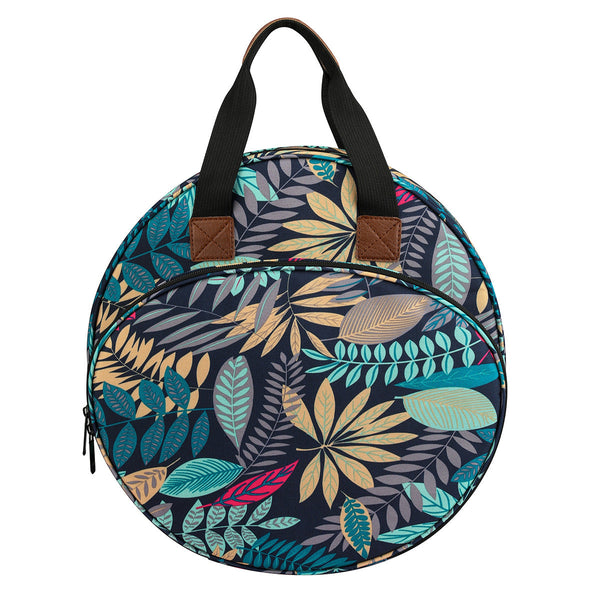 Blue Leaves Multi Compartment Embroidery Bag Keep Your Projects Organized Women's Bags & Handbags