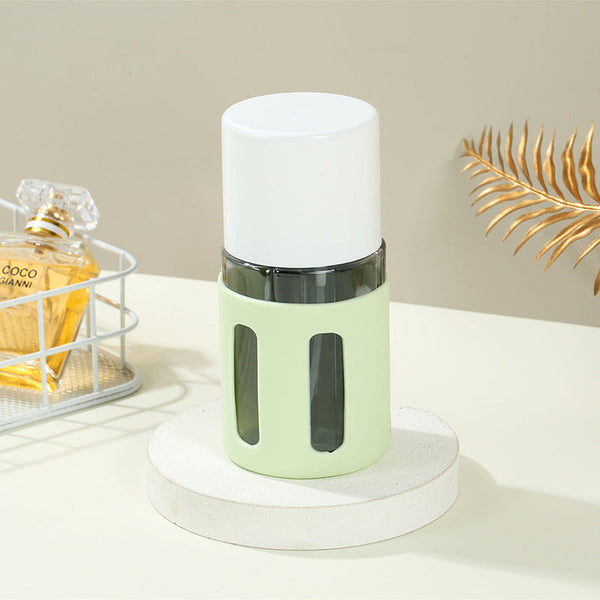 Round Green 2 Piece 4 In 1 Travel Dispenser Set Leakproof Refillable Bottles For Toiletries Other Travel Accessories