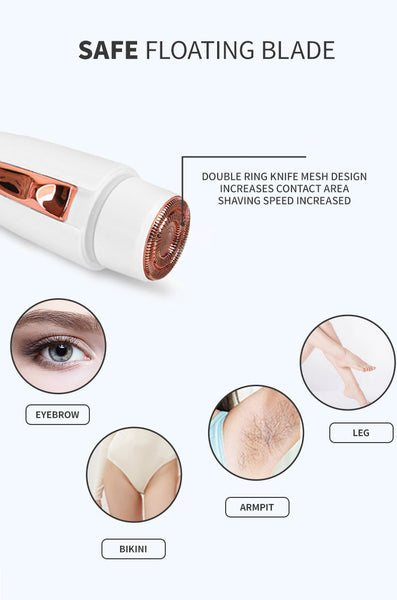 Elosung White Electric Shaver For Women Painless Hair Remover With Usb Charging Women's Shavers