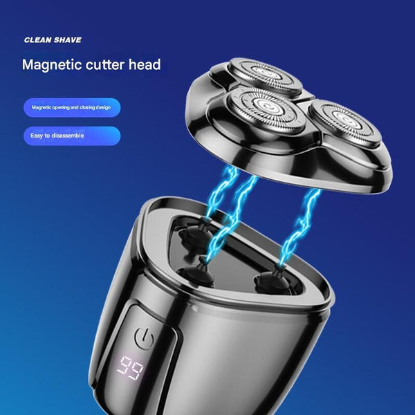 Orange Mini Electric Shaver For Men Portable & Rechargeable Razor Travel Men's Shavers