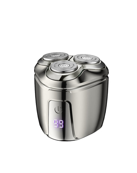 Silver Mini Electric Shaver For Men Portable Rechargeable Razor Travel Men's Shavers