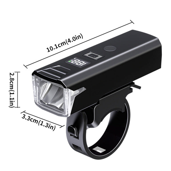Bike Headlight Rechargeable Led Bicycle Front Light, 85º Floodlight (Digital Display Model) Lights & Reflectors