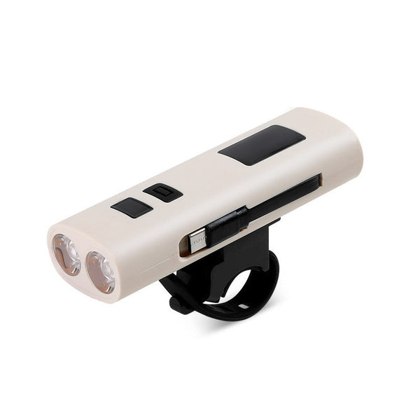 Beige Multifunctional Led Bike Light Power Bank Rechargeable Cycling Flashlight Lights & Reflectors