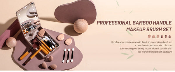 Travel Makeup Brush Set With Led Mirror Your Beauty Essentials On The Go Brushes