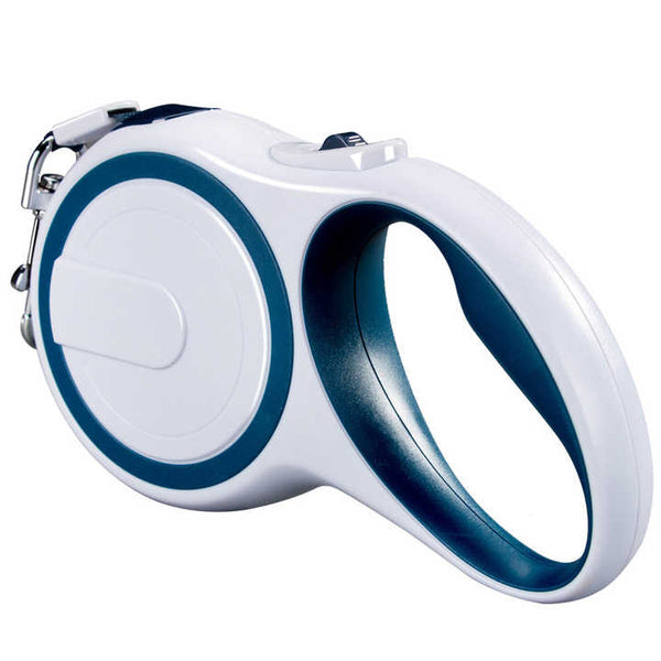 Blue 5M Pet Leash Retractable Tangle Free Extendable For Walking Leads & Head Collars