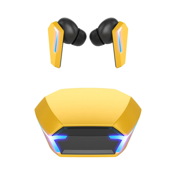 Yellow Wireless Gaming Bluetooth 5.2 Low Delay 3D Stereo Sound Quality Earbuds