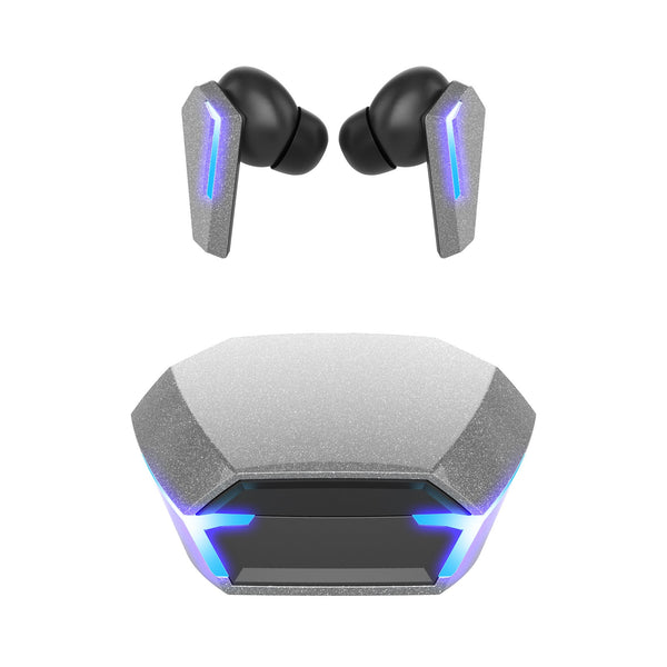 Silver Wireless Gaming Bluetooth 5.2 Low Delay 3D Stereo Sound Quality Earbuds