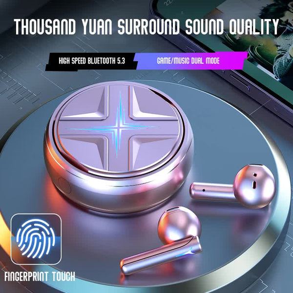 Pink Bluetooth 5.3 Wireless Hi Fi Audio Comfortable In Fingerprint Touch Earbuds