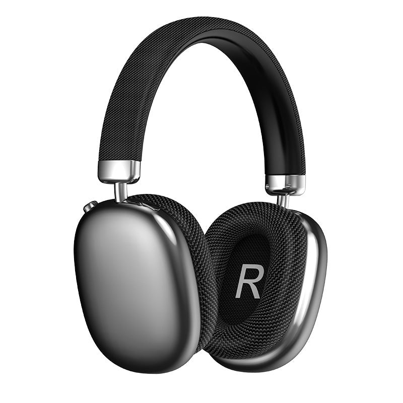 Black Wireless Over Ear Bluetooth 5.3 Knob Control Headphones