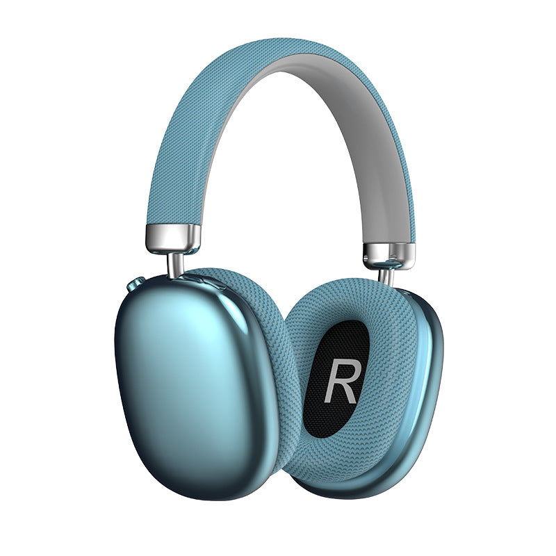 Blue Wireless Over Ear Bluetooth 5.3 Knob Control Headphones