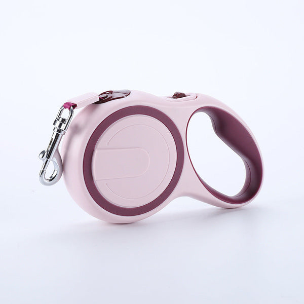 Wine Red 3M Pet Leash Retractable Tangle Free Extendable For Walking Leads & Head Collars