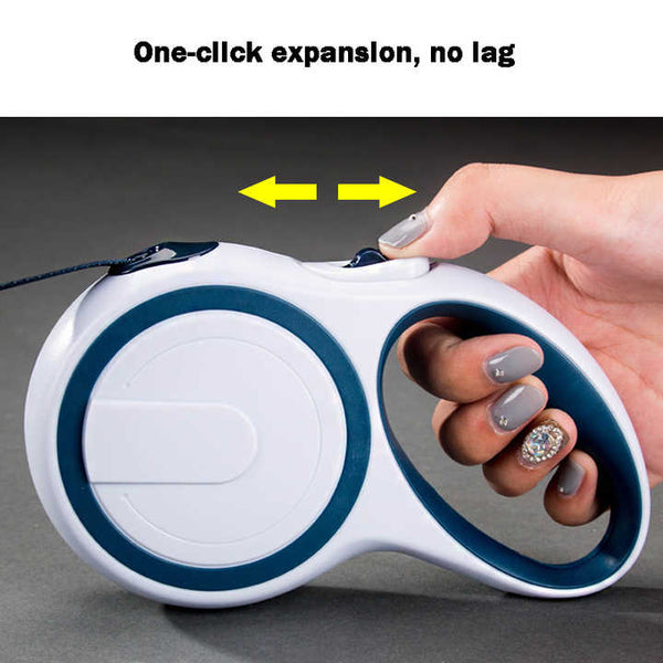 Dark Blue 3M Pet Leash Retractable Tangle Free Extendable For Walking Leads & Head Collars