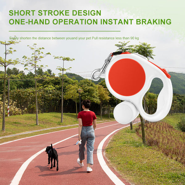 Black 5M Retractable Dog Leash With Small Box Suitable For And Medium Dogs Leads & Head Collars