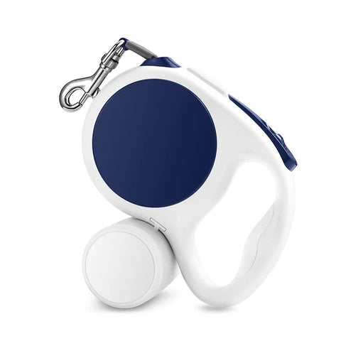 Dark Blue 5M Retractable Dog Leash With Small Box Suitable For And Medium Dogs Leads & Head Collars