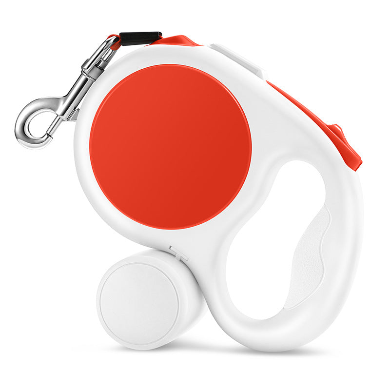 Tomato Red 5M Retractable Dog Leash With Small Box Suitable For And Medium Dogs Leads & Head Collars