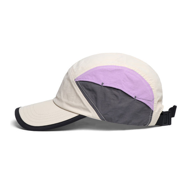 Beige And Purple Performance Sports Cap Quick Dry Fabric Wallets