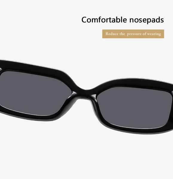 Blue Frame Film 2 Pcs Retro Rectangular For Women & Men Sunglasses